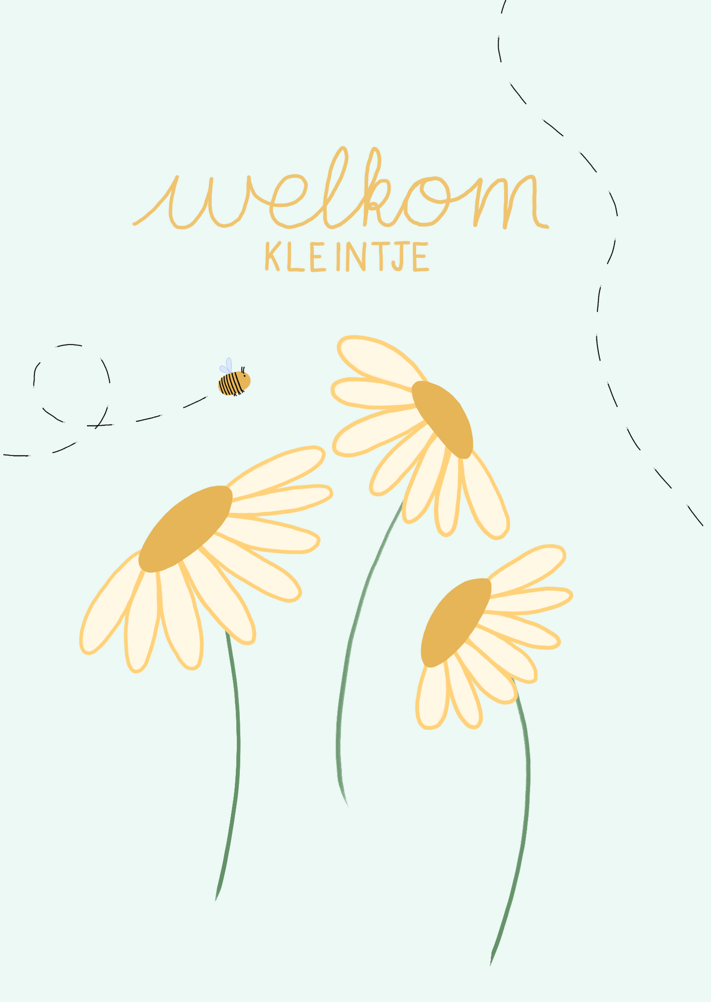Welkom kleintje - Bloemetjes