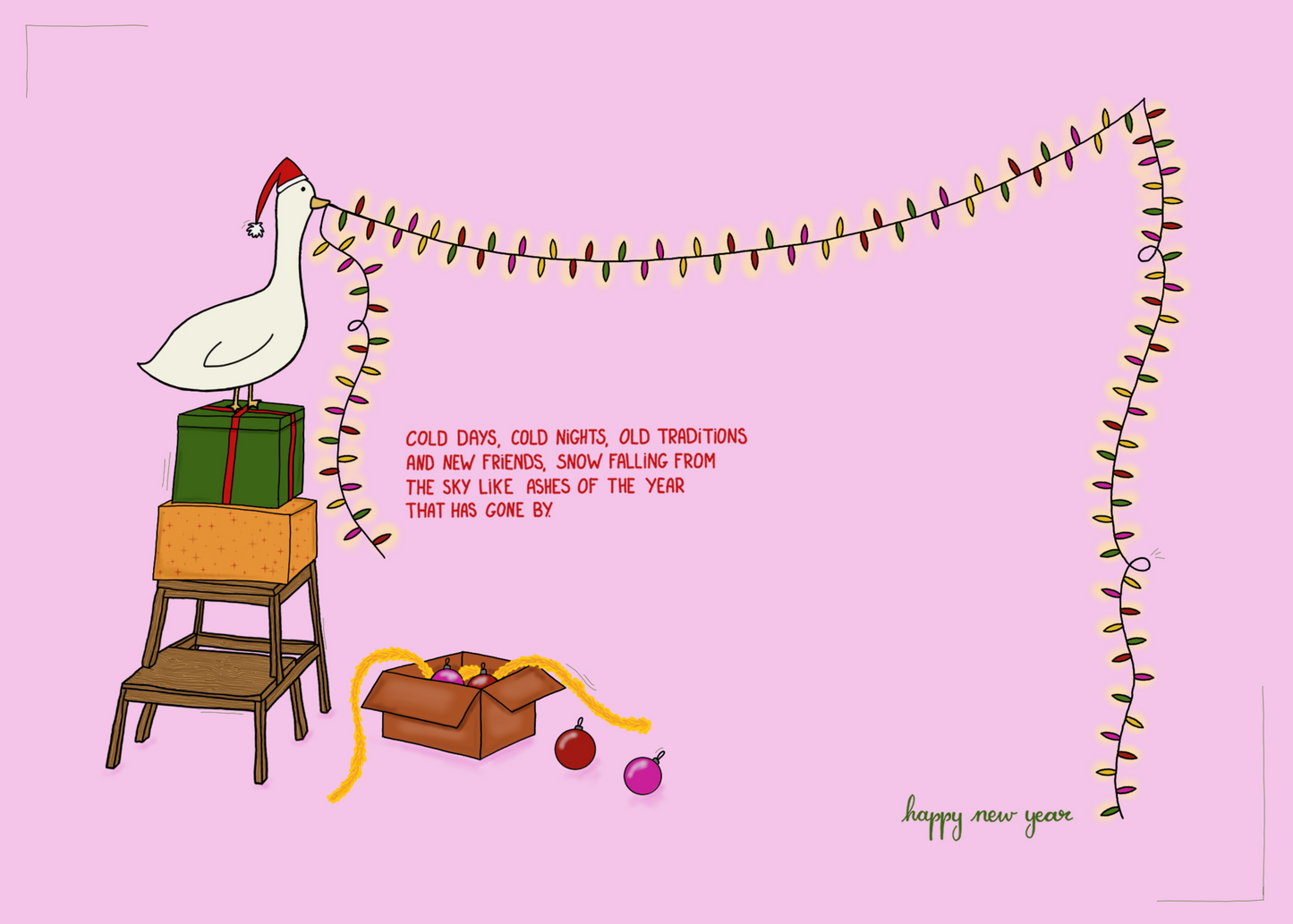 Kerstkaart met eendje