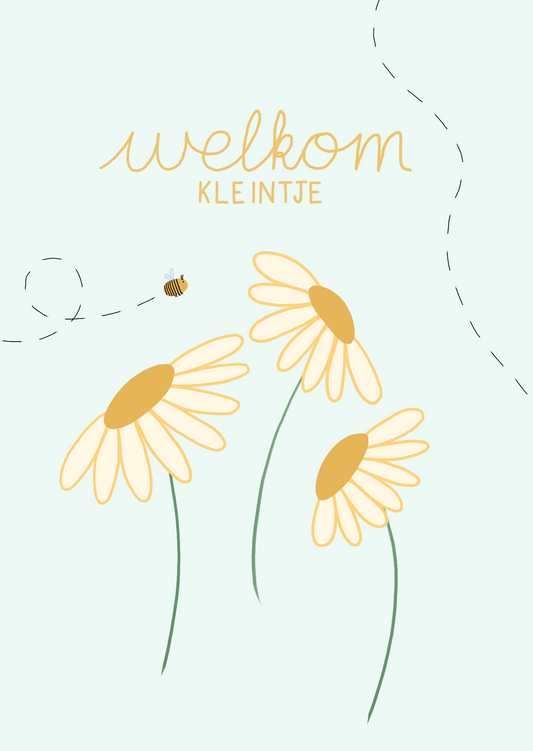 Welkom kleintje - Bloemetjes